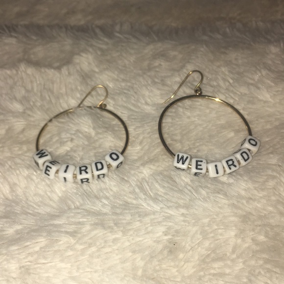 Hot Topic Jewelry - ✨”Weirdo” Hoop Earrings✨PRICE FIRM